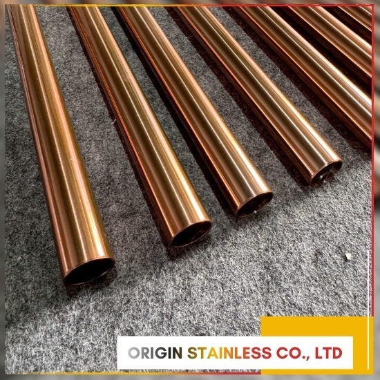 ขายส่งท่อสแตนเลสสีทอง